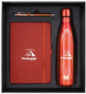 PU Notebook, Metal Pen with Stylus, Insulated Bottle